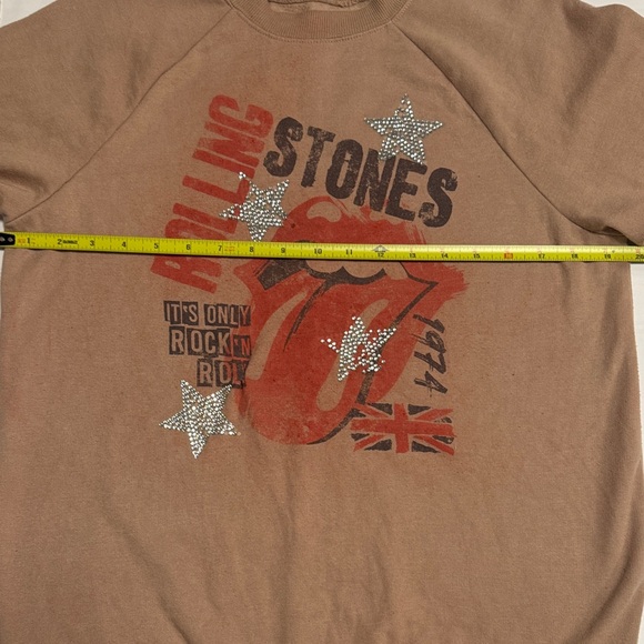 The Rolling Stones Tan Crewneck Sweater - Picture 3 of 6